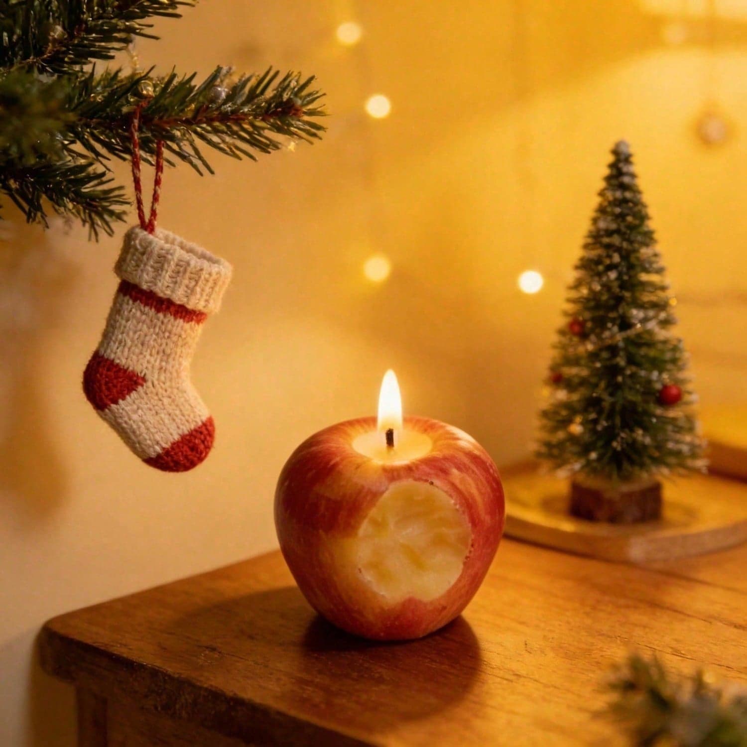 Fruchtförmige Duftkerze im Geschenkkarton