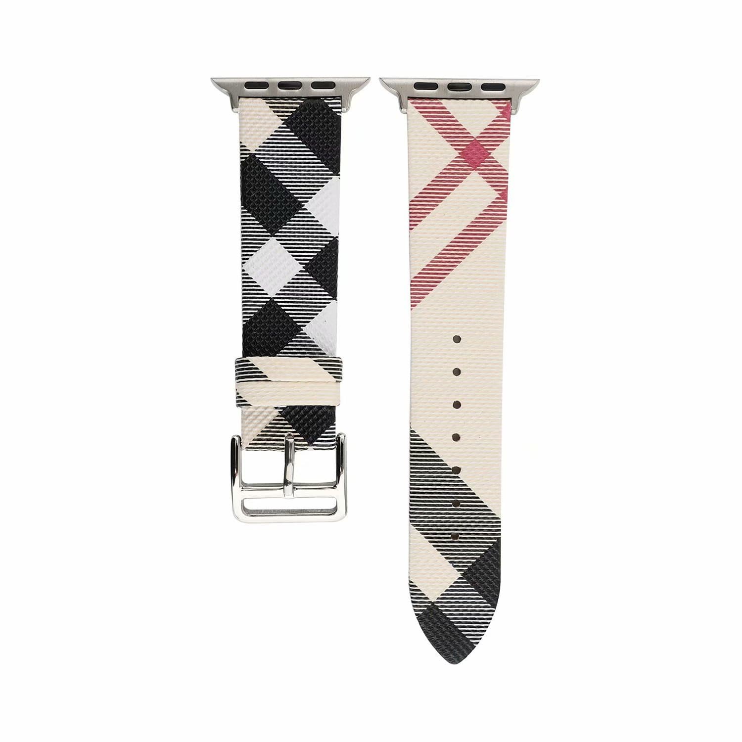 Plaid Leder Armband fr Smartwatches