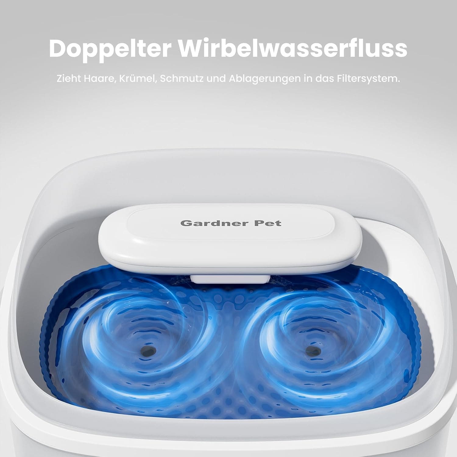 Doppelkuppel Katzenbrunnen 3,78 L mit Maifansteinfilter
