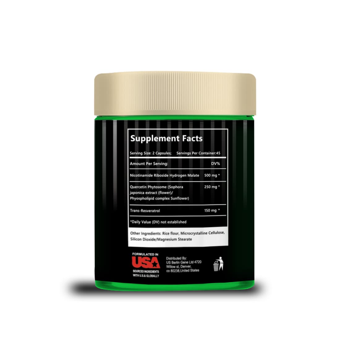 NAD Cellular Renewal Capsules - 80 Kapseln, 2-monatiger Zellverjüngungskreislauf, dreifacher Schutz für Hautelastizität, kognitiver Boost, Immunresili