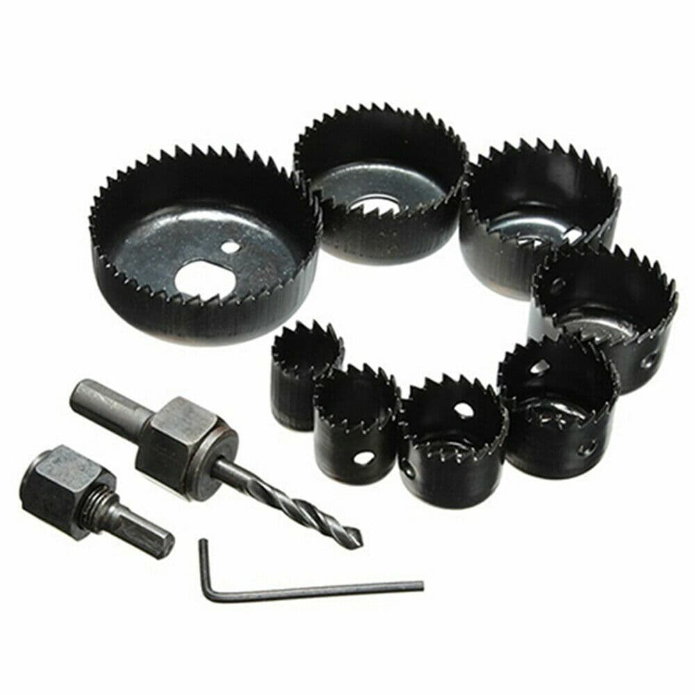 Set di 11 lame da taglio - Kit per taglio circolare rotondo con astuccio - Leghe metalliche, legno