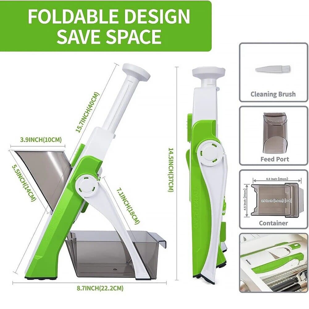 Multifunctional vegetable slicer with hand lever