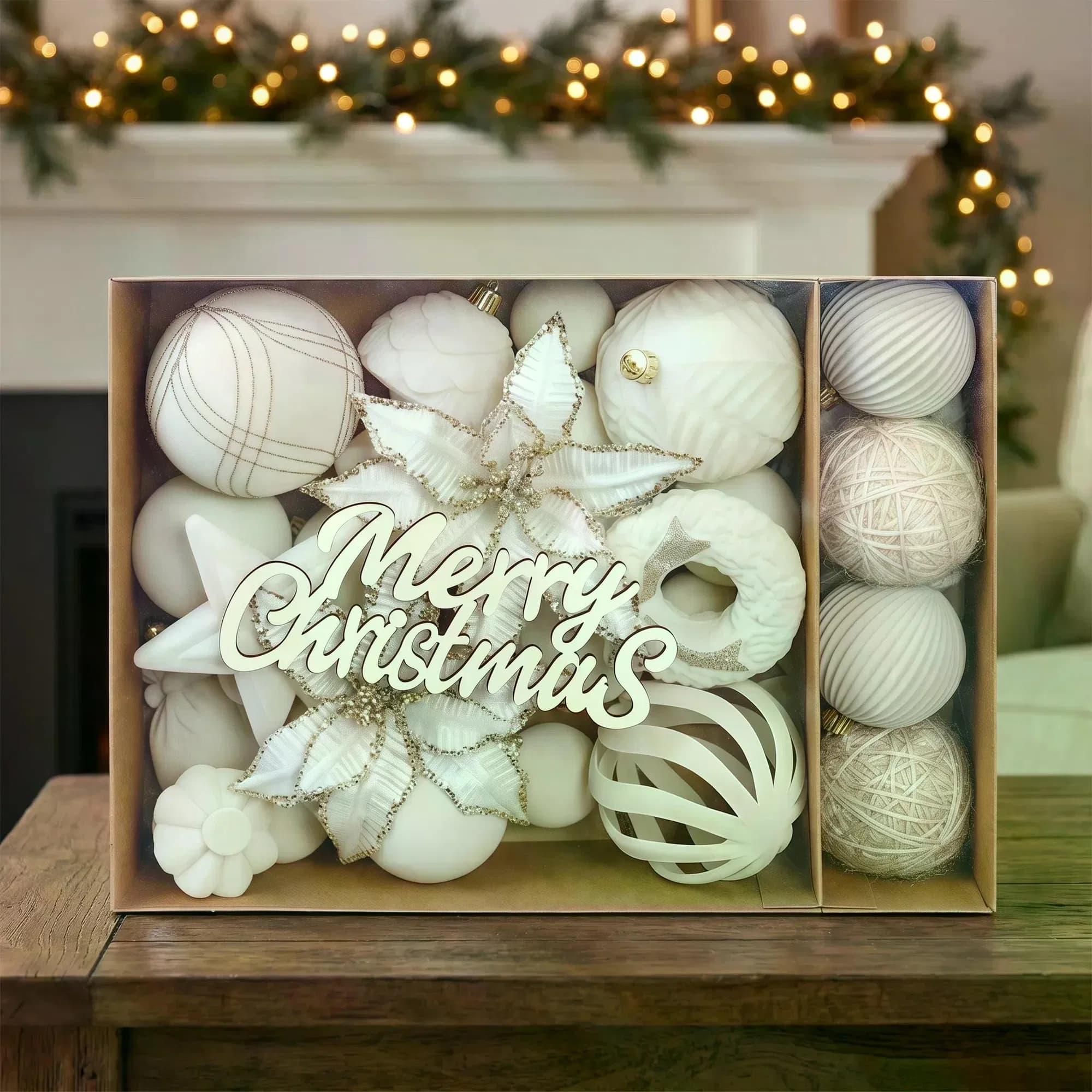 Samt Weihnachtsbaum Schmuck Set 38 Teile
