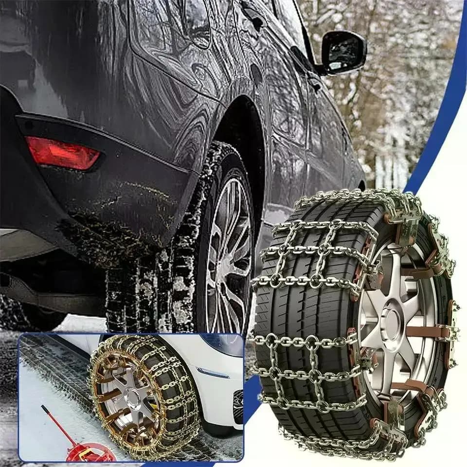 Juego cadenas nieve para neumáticos, 4 piezas, 165-265 mm