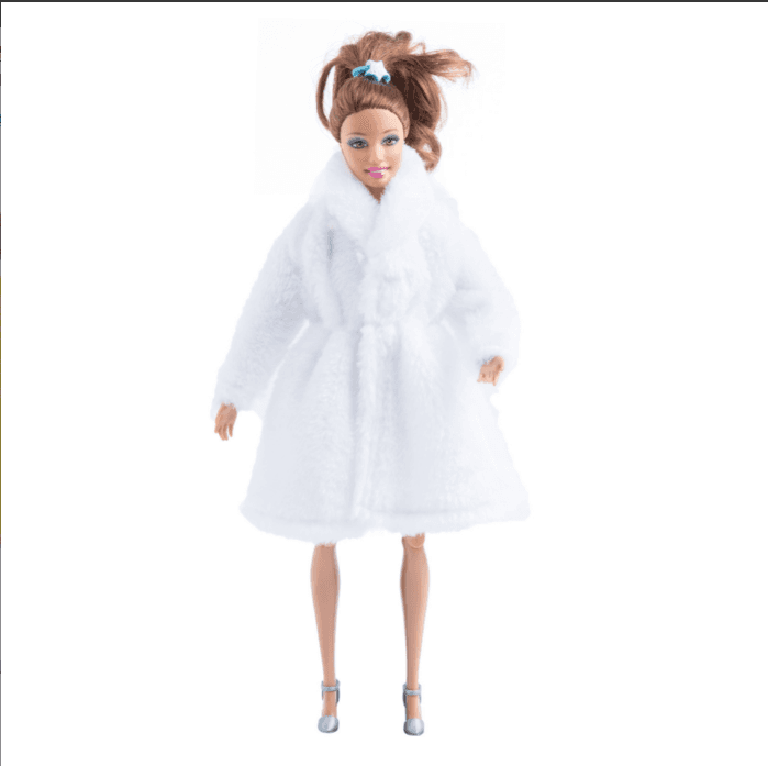Vêtements et accessoires de poupée - Manteau en peluche pour jouet de fille