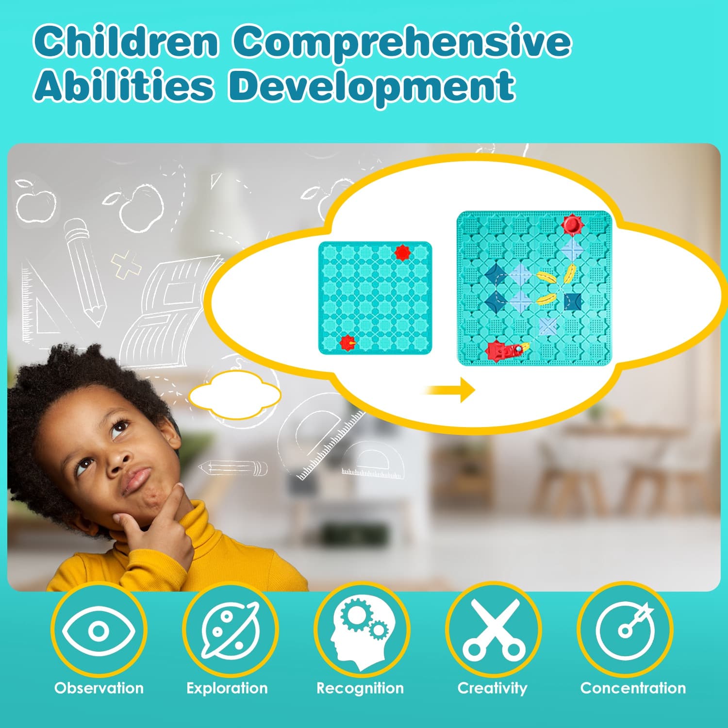 Juego de construcción de calles lógico para niños - Rompecabezas STEM Brain Teaser para niños de 3 a 8 años