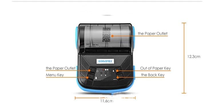 Bluetooth-Thermalhandheld-Drucker 80mm für Takeaway