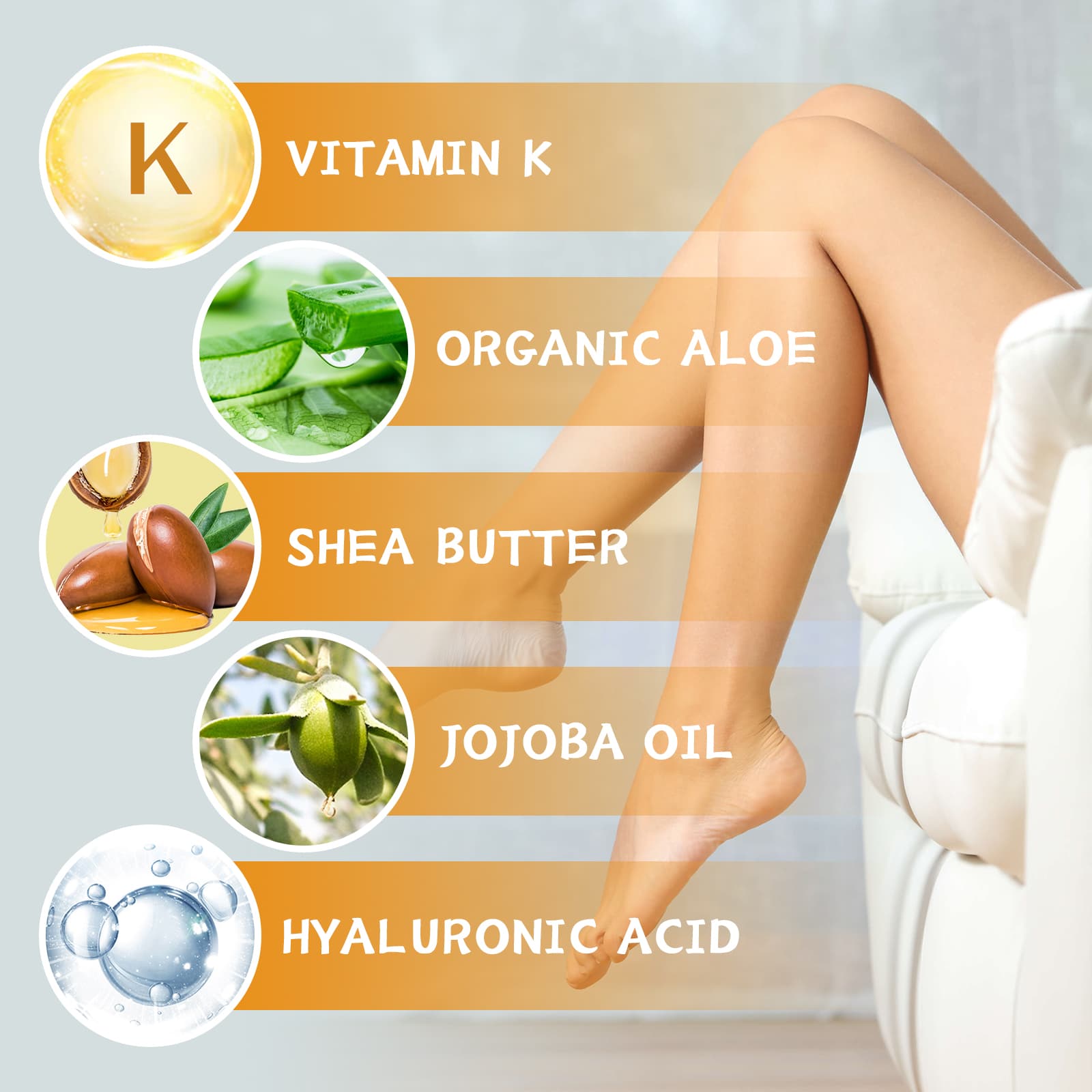 Crema alla Vitamina K - Alleviare e Ridurre le Gambe Gonfie
