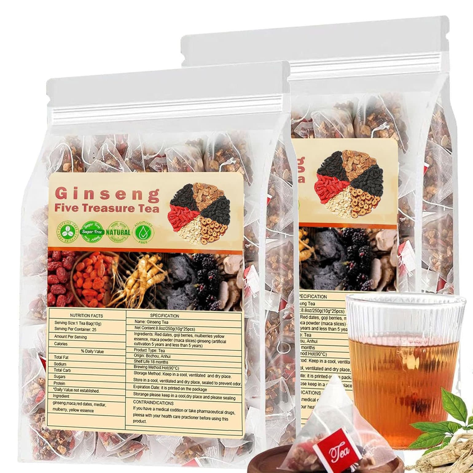 Kidney Tee Ginseng Fünf Schätze Tee Kombinations Duftender Tee Acht Schätze Tee Dattel Wolfbeere Tee Männer Tee Gesundheits Tee Maulbeere Kraut Tee