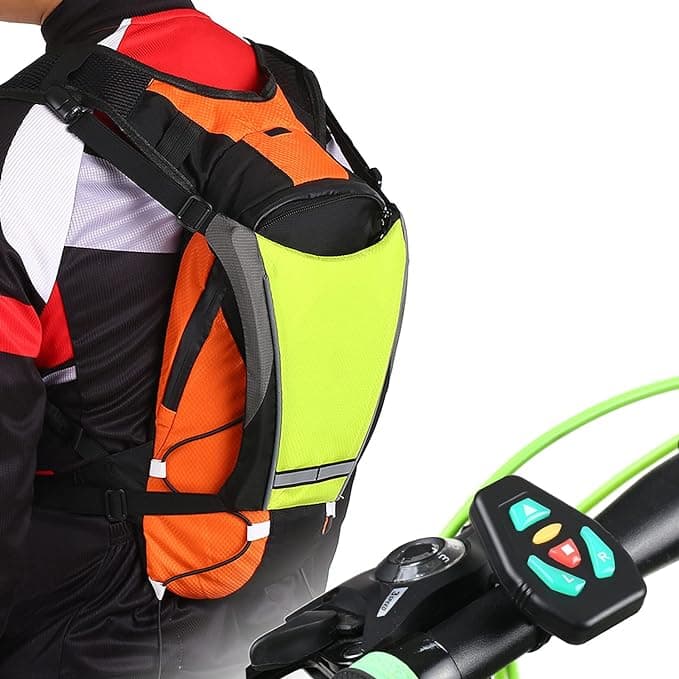Segnale LED per bicicletta, clip di zaino di avvertimento freccia LED intelligente, luce direzionale di guida e corsa notturna con luminosità, attrezzatura notturna unisex
