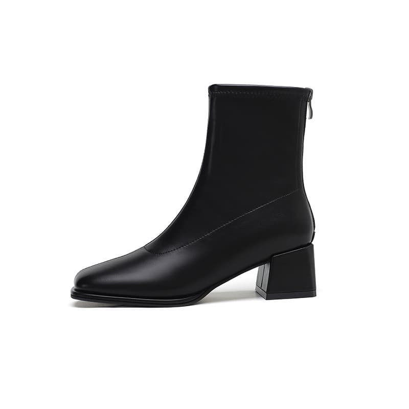 Bottines à talon en microfibre pour femme