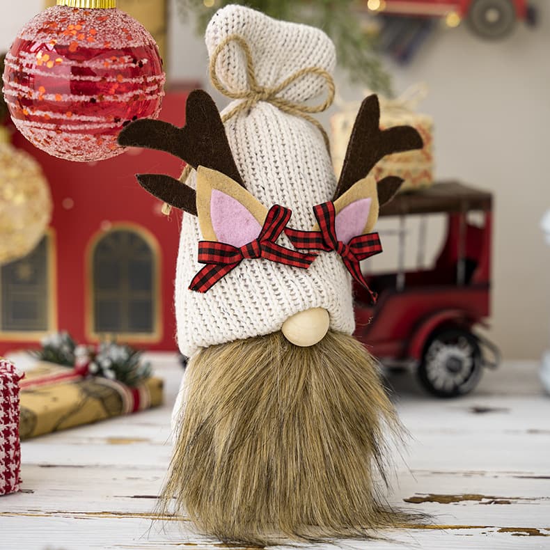 Weihnachtsdeko Muschelgeweihhut Waldpuppe