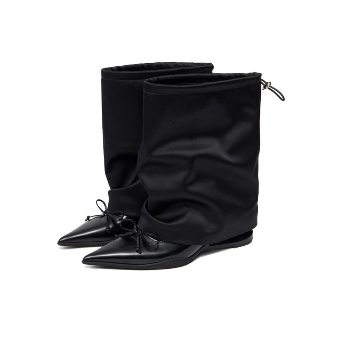Bottines femme talon compensé brides noir