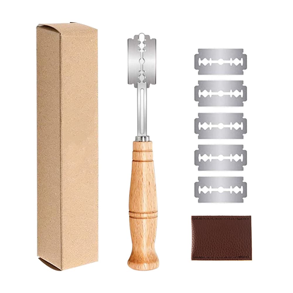Scraper en acier inoxydable pour plaque de cuisson ovale.
