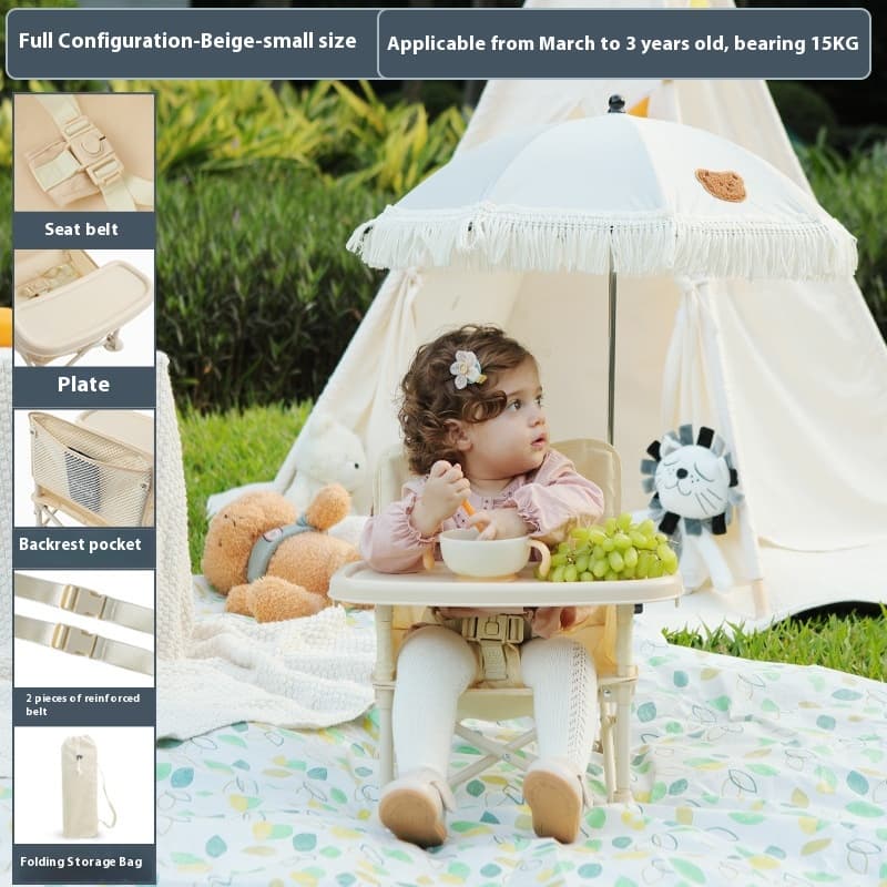 Chaise bébé pique-nique outdoor plage camping pliable photographie apprentissage littoral table