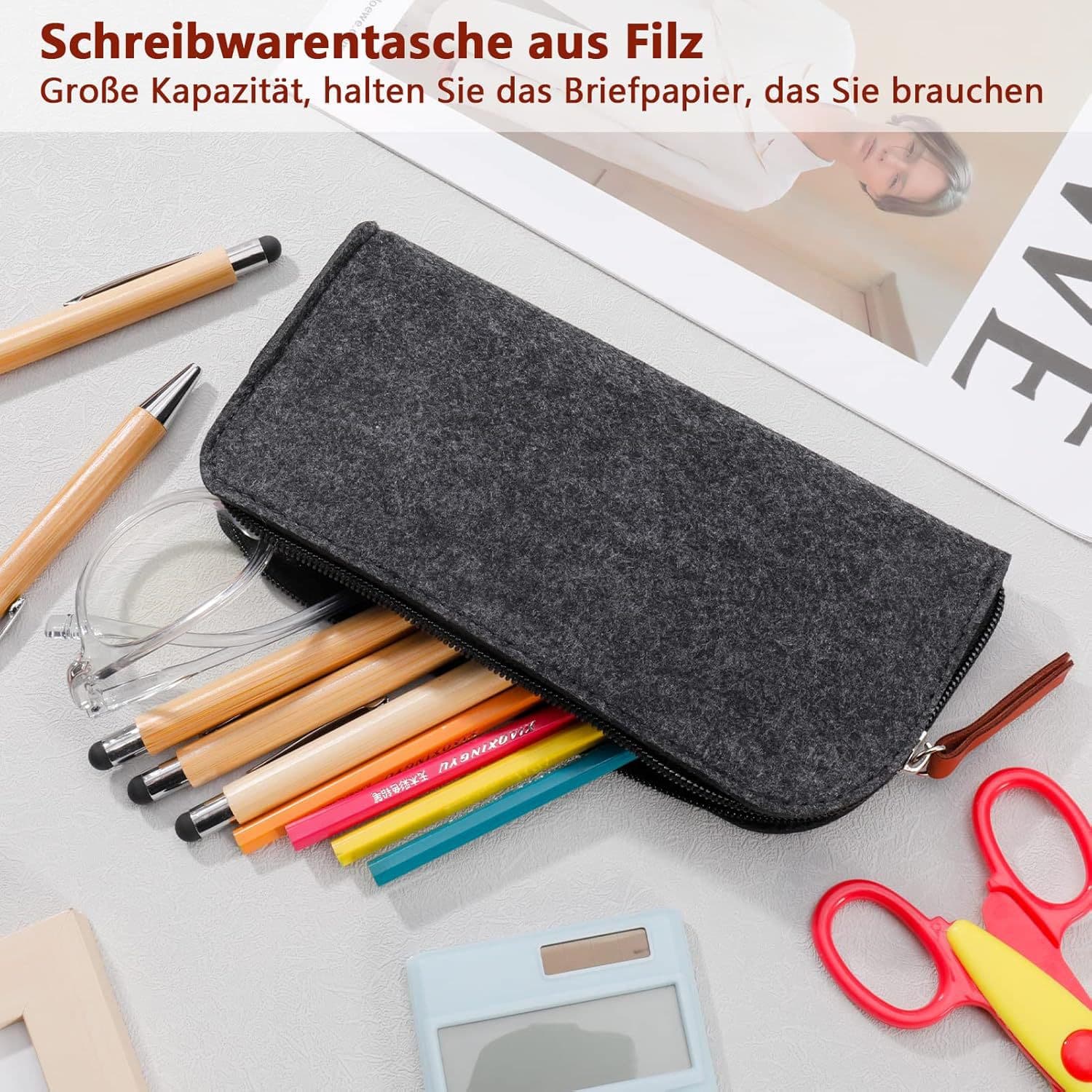 Trousse en feutre avec fermeture éclair