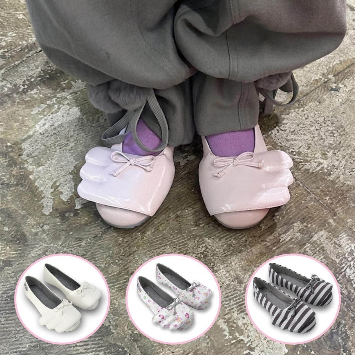 Damen Slipper mit Schleife und runder Kappe
