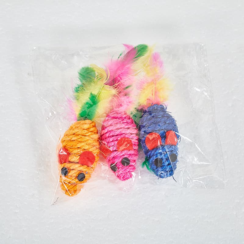 Color Sisal Mouse Cat Teaser Toy Molar Grinding Claw