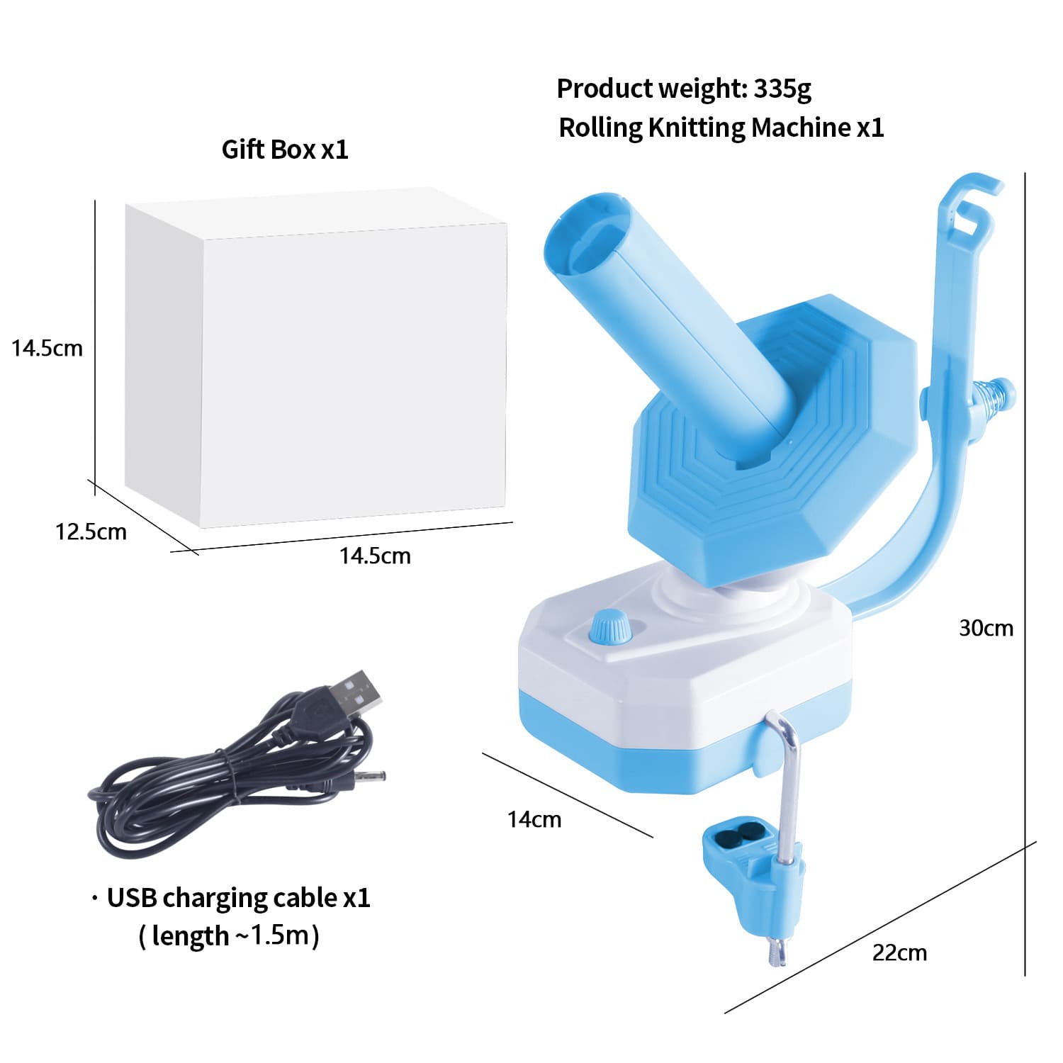 USB Port Cable Winder for Electric Yarn Knitting Machines