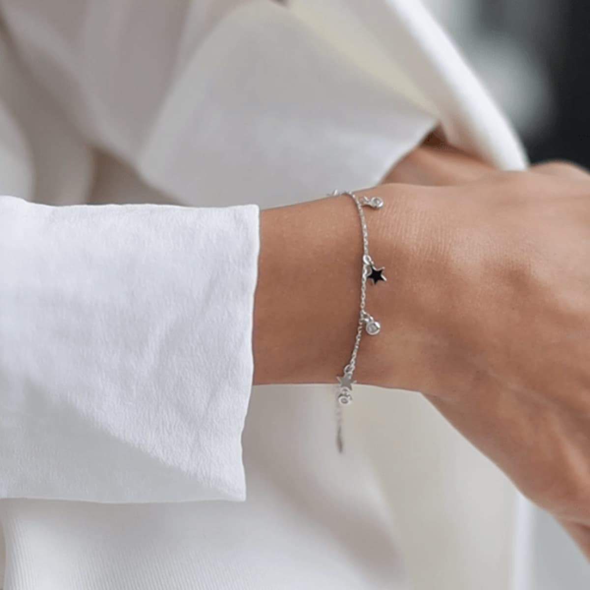 Neues 925 Sterling Silber Armband mit Sternanhänger