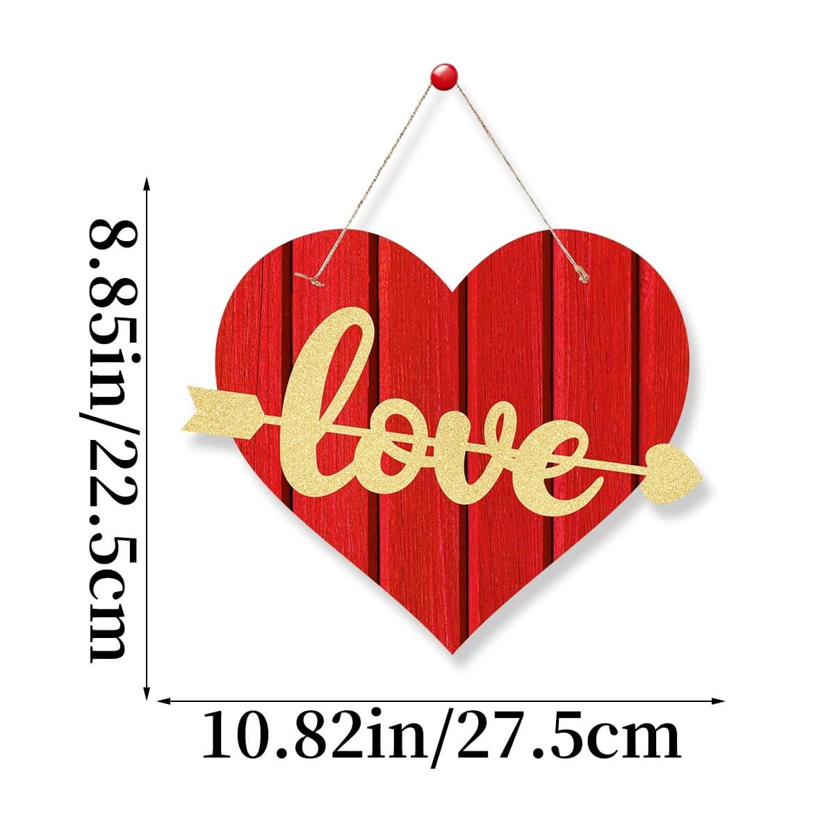 Romantische Valentinstag-Dekoration: 'Love' Türhänger für Hochzeit oder Valentinstag
