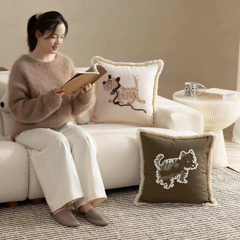 Baumwoll-Canvas Zierkissen im Homestay-Stil