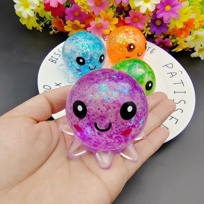 Soft Silicone Glitter Capybara Maltose Stress-relief Ball