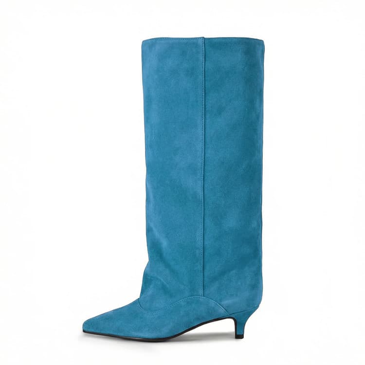 Bottes over-the-knee à talon kitten et tige extra-large