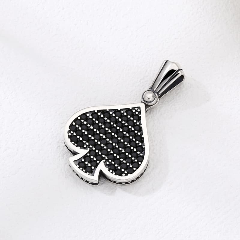 925 Sterling Silber Spaten-Anhänger für Frauen