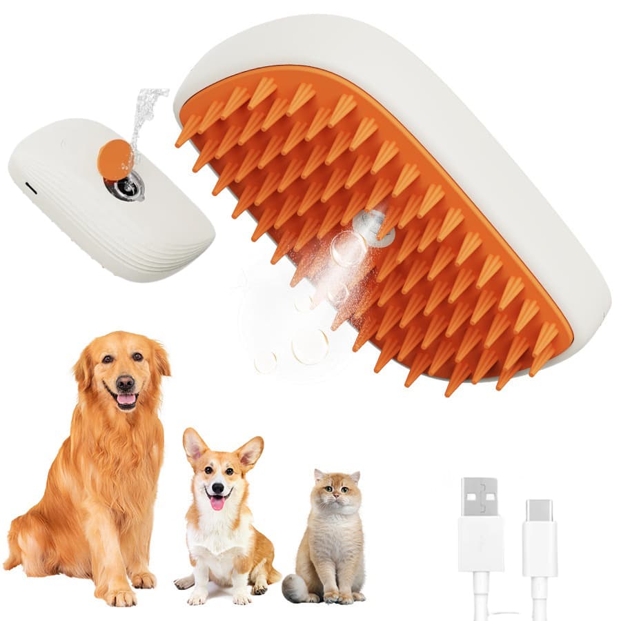 USB-Aufsteckbares Haustier-Dampf-Bürsten-Spray-Massage-Kamm