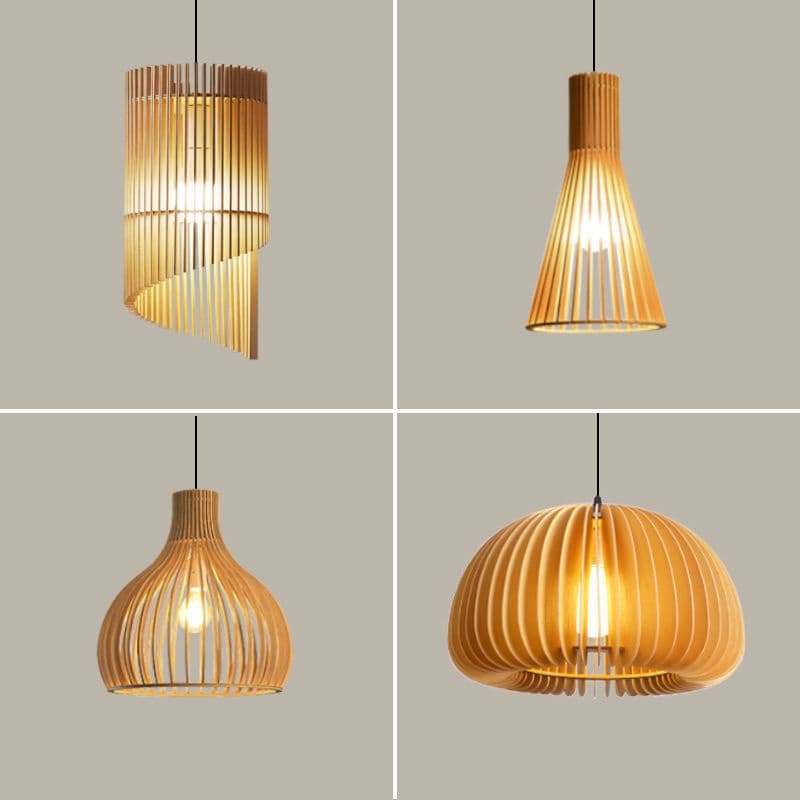 Lampe pendante en verre en forme de pétale en cuivre japonais pour restaurant et café