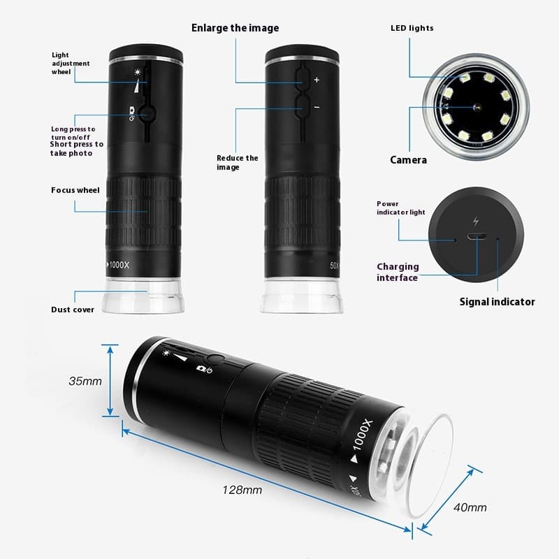 Portabler HD-Digitaler Vergrößerungsglas-Mikroskop Detektor