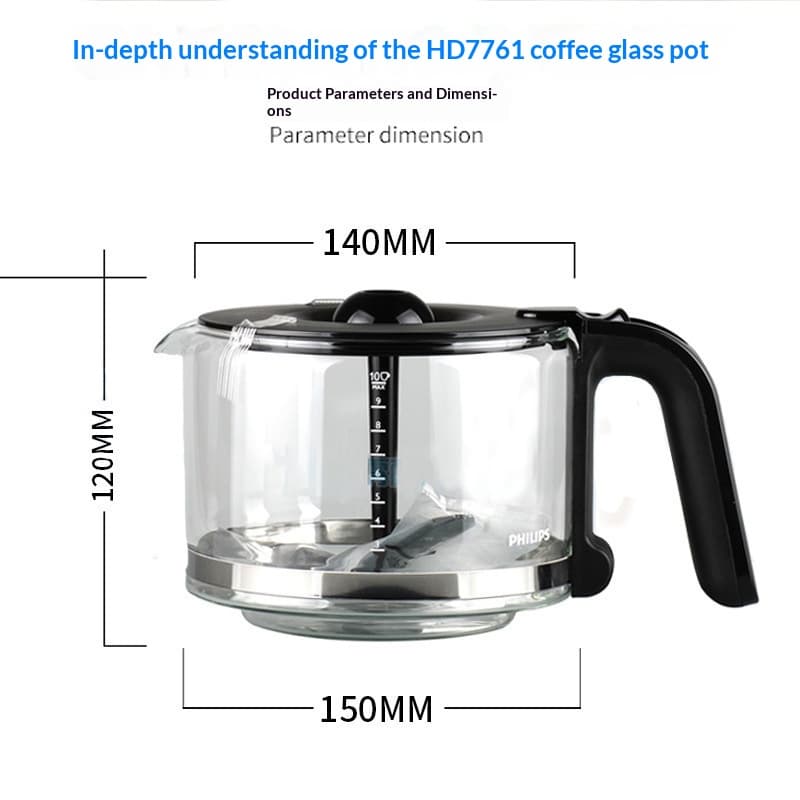 Kaffeemaschinen-Zubehör: Filter-Mesh-Glas-Topf-Trichter