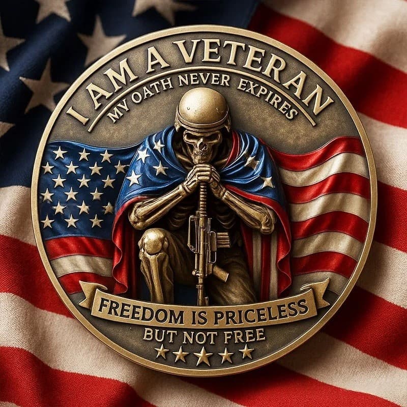 Sono una moneta commemorativa per i veterani