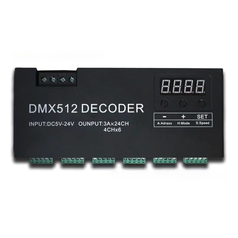 24-Channel DMX512 RGBW Constant-Voltage Decoder