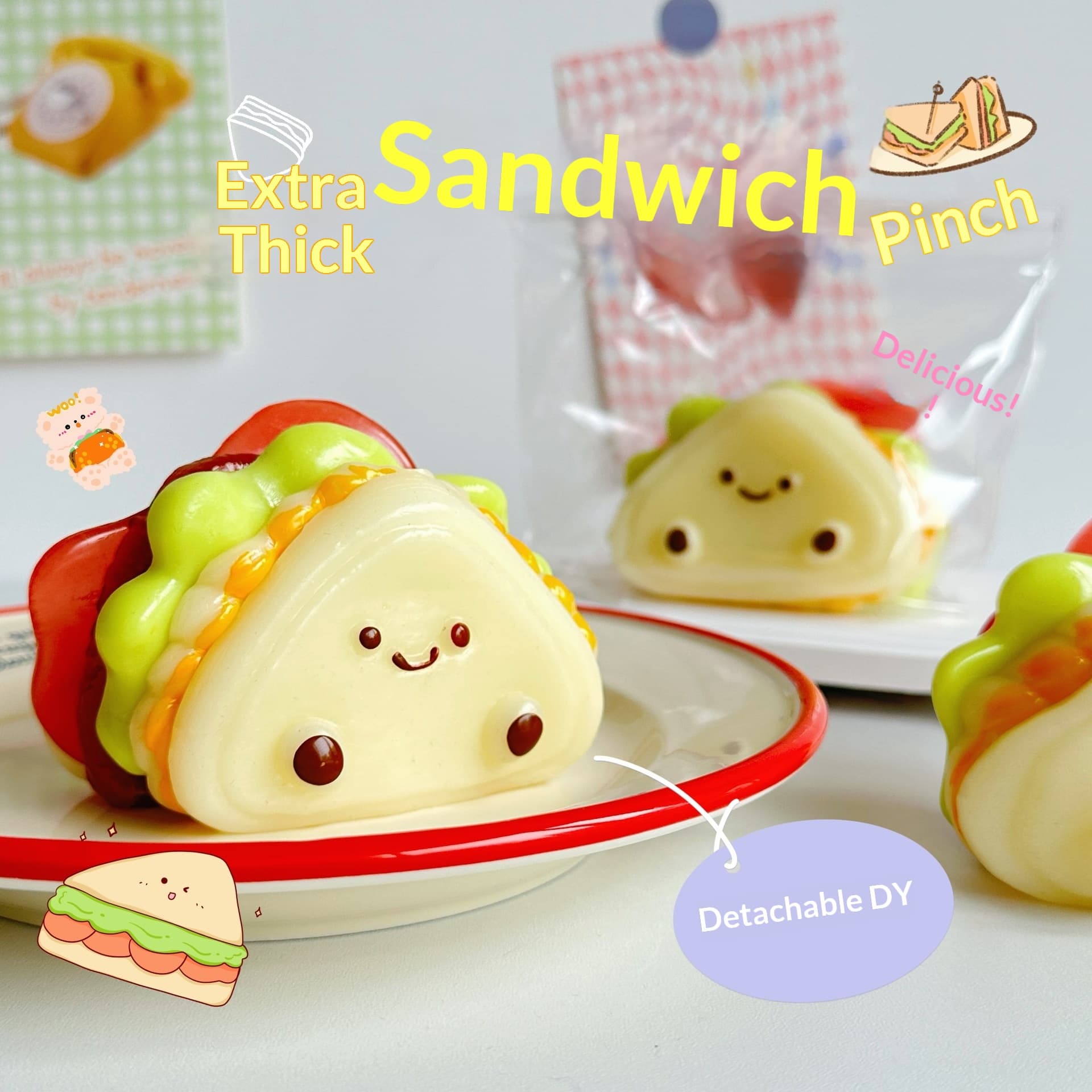 Creative Simulated Food Toy Detachable Slow-rebound DIY