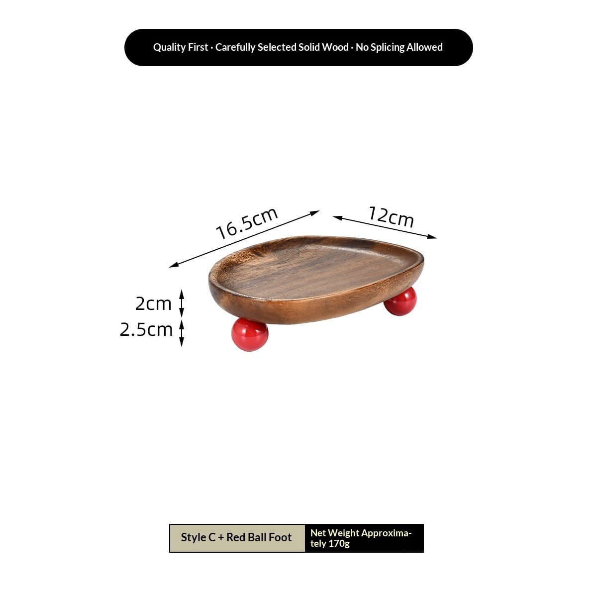Entrance Key Aroma Tray Walnut-colored Wooden Ornament