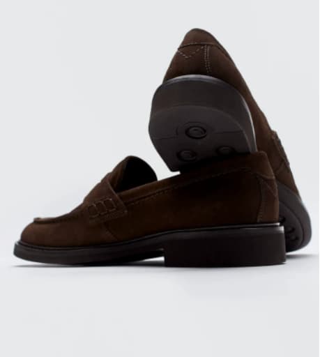 Herren Slipper Loafer aus Wildleder in Dunkelbraun