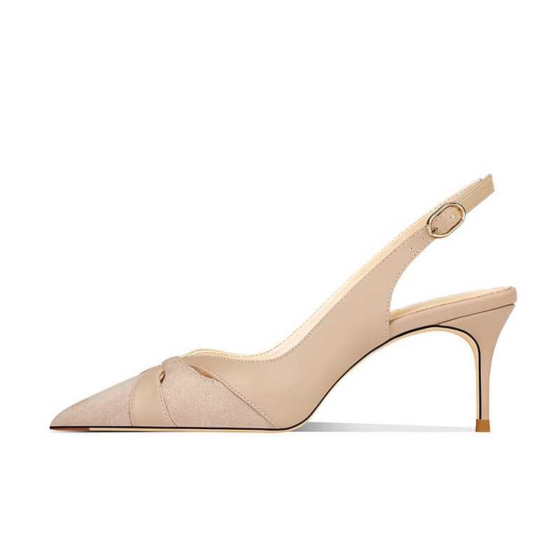 Damen Stiletto Sandaletten mit spitzem Zeh und Knöchelriemen