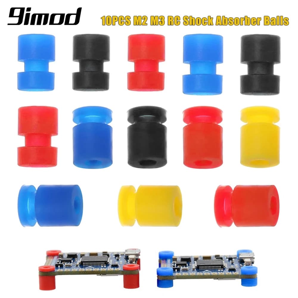 9IMOD 10 piezas M2/M3 RC amortiguadores de goma bolas para F3 F4 F7 controlador de vuelo FPV cuadricóptero anti vibración montaje suave bola