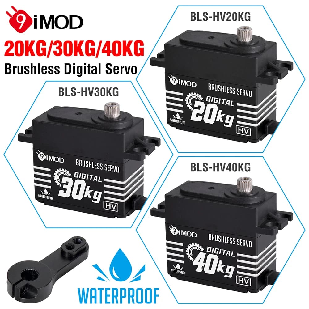 9imod Servo sin escoba sellado digital con engranaje metálico para 1/8 1/10 RC Crawler Car Boat