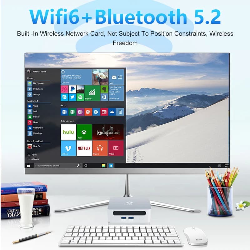 DIY DDR4 3200 MHz Wifi6 HDMI Mini PC Gaming Computer AMD Ren5000 5300U 5475U 5600H 5625U Windows 11 Ryzen