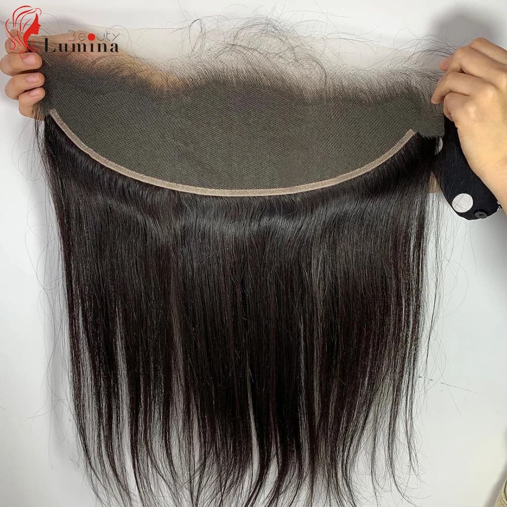 Lace Frontl Closure Peruvian Straight Closure 5x5 100% Human Hair Straight 13x4 Lace Frontal Natural Color Remy Hair Swiss Lace