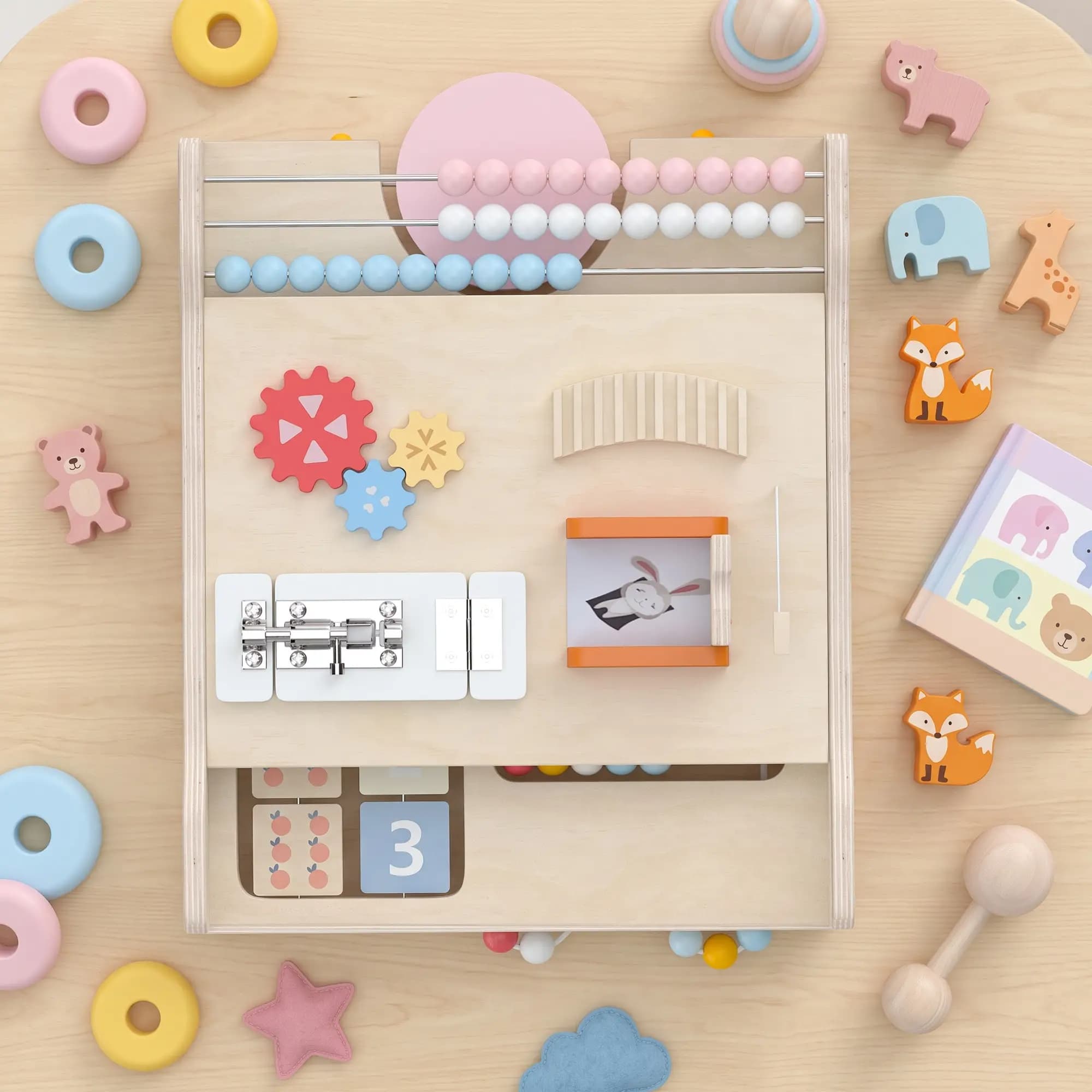 Trotti-baby 3 en 1 avec table d'activités