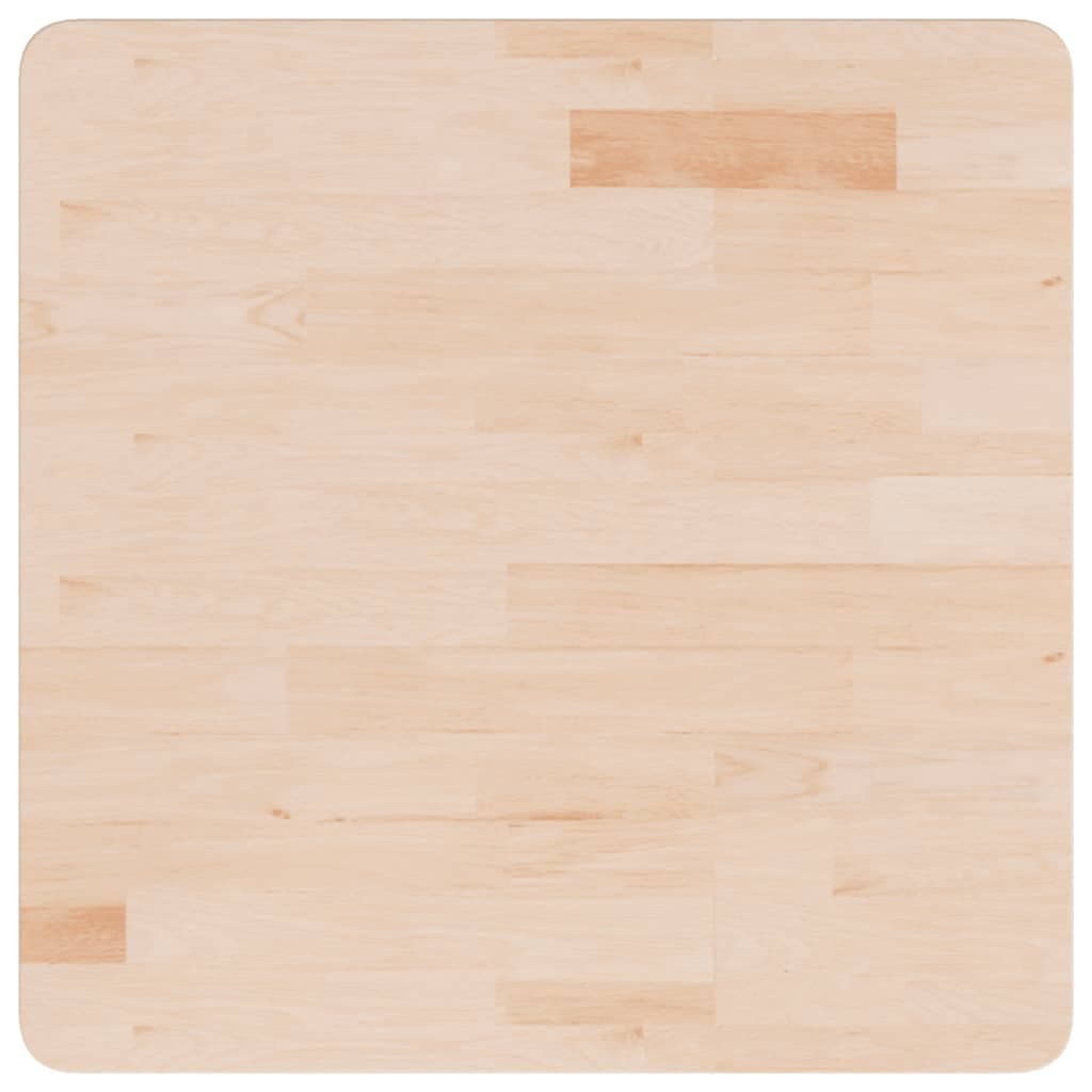Quadratische Tischplatte 60x60x1,5 cm unbehandeltes Eichenholz