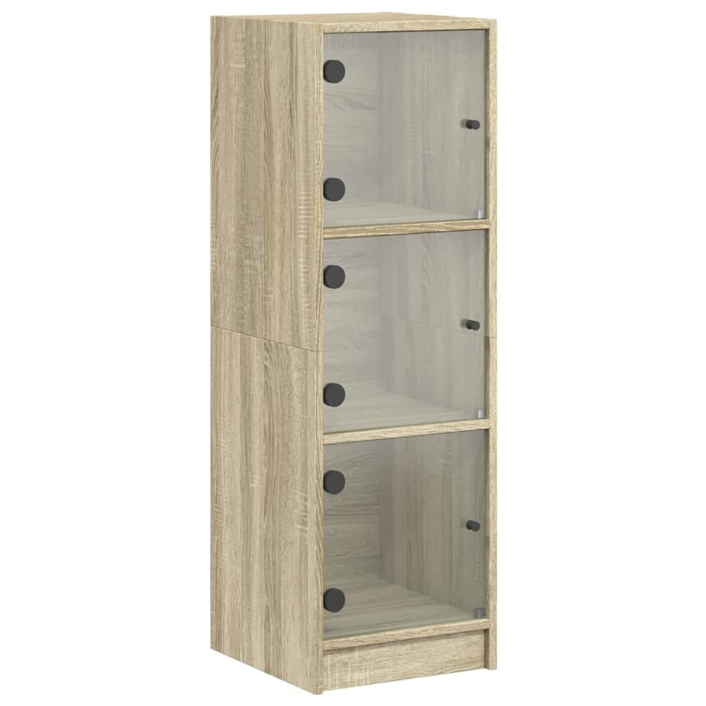 Highboard mit Glastüren Sonoma-Eiche