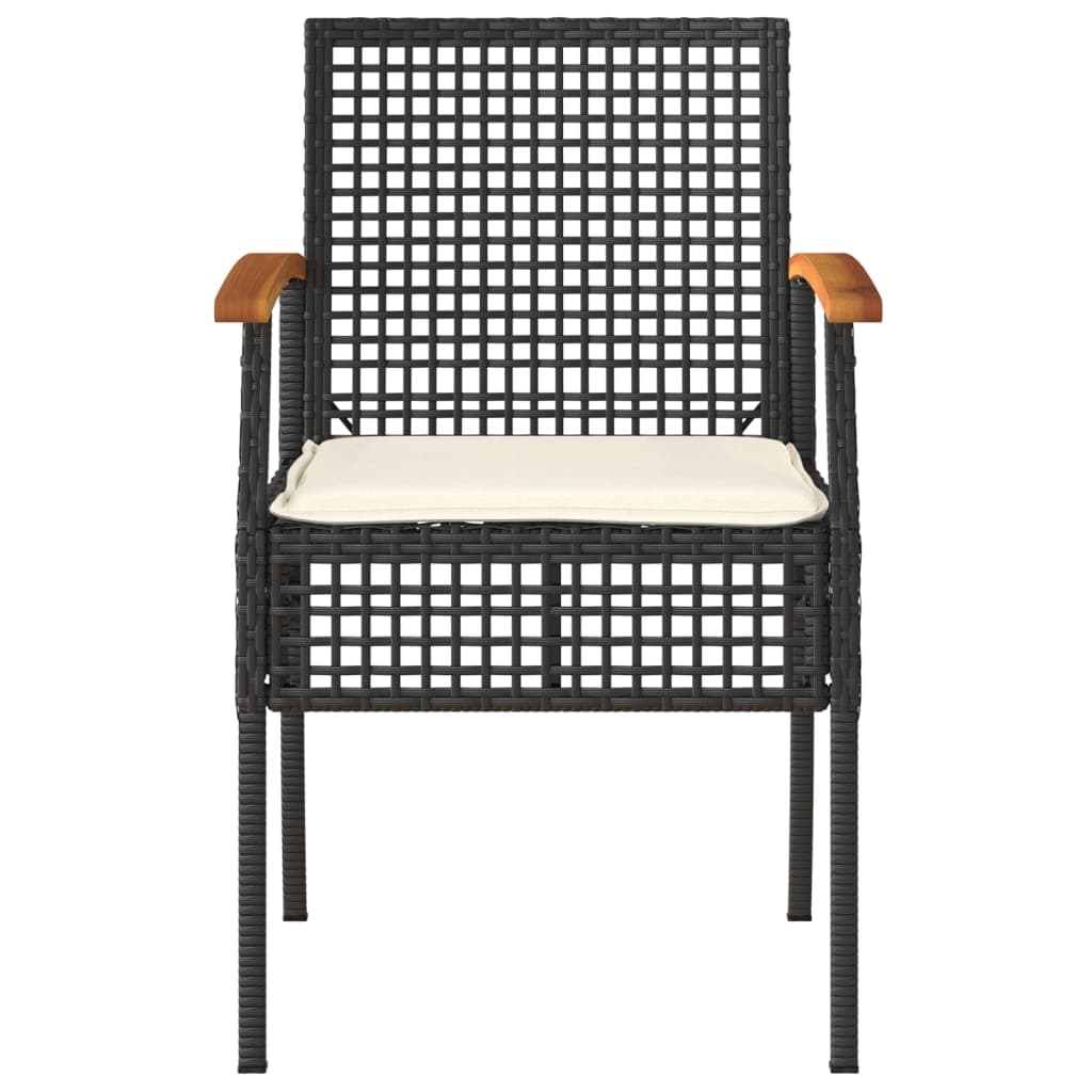 4-teiliges Garten-Lounge-Set mit Polstern, Polyrattan