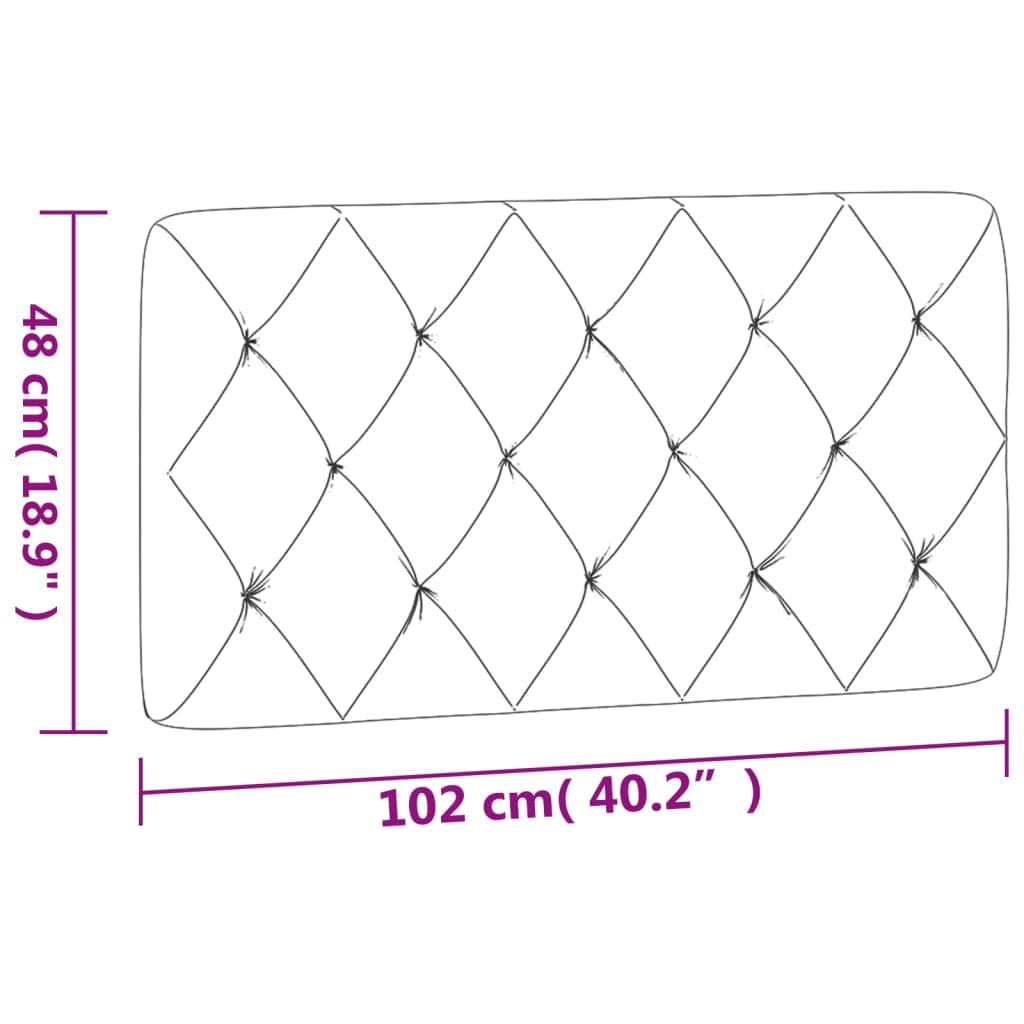 Kopfteilpolster 100 cm Samt
