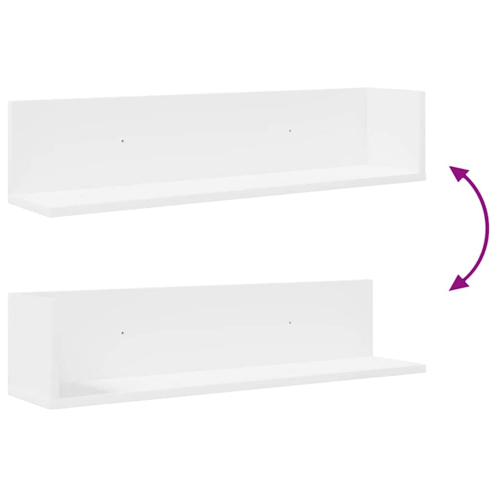 Wandregale 2er-Set 75x16,5x16,5 cm Holz