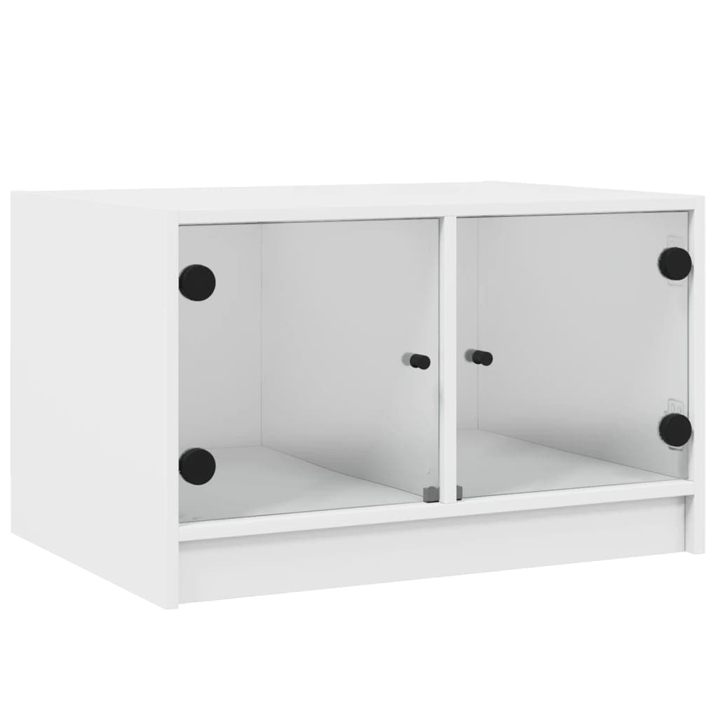 Couchtisch mit Glastüren 68 cm